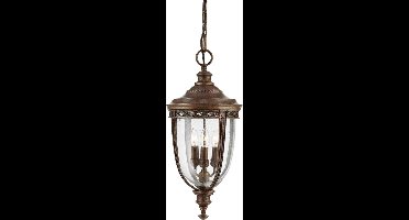 Bohemian Hanglamp - Steady Lighting - Metaal - Bohemian - E14 - L: 26.7cm - Voor Buiten - Woonkamer - Eetkamer - Brons