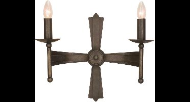 Bohemian Wandlamp - Steady Lighting - Metaal - Bohemian - E14 - L: 18cm - Voor Binnen - Woonkamer - Eetkamer - Brons