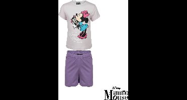Minnie Mouse Shortama - Maat 110/116 - Paars met lila - pyjama - 100% katoen