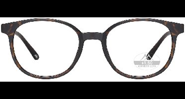 Montana Eyewear MRC2A leesbril met clip-on zonnebril +3.50 - Rond montuur - Bruin tortoise