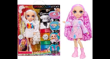 Rainbow High Watercolor & Create Modepop - Paarse ogen