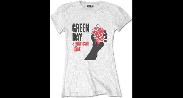Green Day - American Idiot Dames T-shirt - L - Wit
