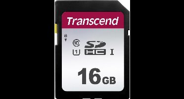 Transcend 300S - Flashgeheugenkaart - 16 GB - UHS-I U1 / Class10 - SDHC UHS-I