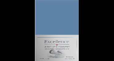 Excellence Jersey Topper Hoeslaken - Eenpersoons - 80/90x200/210 cm - Blue