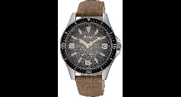Herenhorloge  beige leren band QB64J315Y
