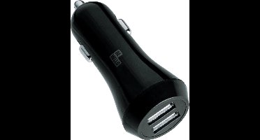 BeHello Autolader met 2-USB Poorten 3.4A Zwart
