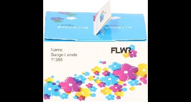 FLWR - Printetiket / 11356 / Wit - Geschikt voor Dymo
