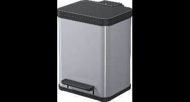Hailo Öko Duo Plus Prullenbak - 2 x 9 l - Zilver