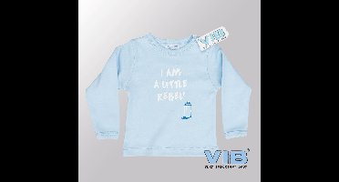 VIB® - Baby T-Shirt I am a Little Rebel (Blauw)-(3-6 mnd) - Babykleertjes - Baby cadeau - zwangerschap aankondiging - geboorte cadeau