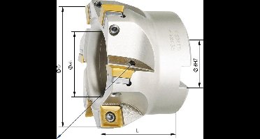 Hoekfrees met IK, 6 tanden, voor SDMT12 D 63mm, 90 °