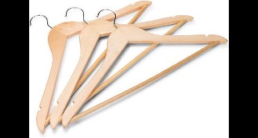 Houten kledinghangers 50 stuks