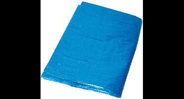Silverline Afdekzeil/dekzeil - blauw - waterdicht - UV bestendig - kunststof 65 gr/m2 - 480 x 610 cm