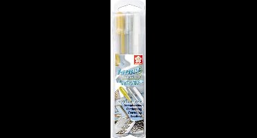 Gelly Roll Metallic gelpennen set 3 kleuren (goud-zilver-wit)