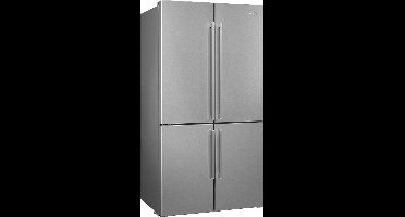 SMEG FQ60XE Amerikaanse Koelkast - 4 Deurs - 572 Liter - No Frost - MultiFlow Koeling - Nulgradenzone - Natural Plus Blue Light - Inverter Compressor - RVS Anti-Vingerafdruk - Energieklasse E