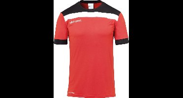 Uhlsport Offense 23 Shirt Korte Mouw Kinderen - Rood / Zwart / Wit | Maat: 128
