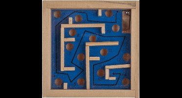 Houten Labyrint puzzel / 9 x 9 cm / TOYC