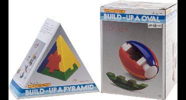 Puzzel voor peuters - Build up oval and pyramide - 2 stuks - leerrijk speelgoed