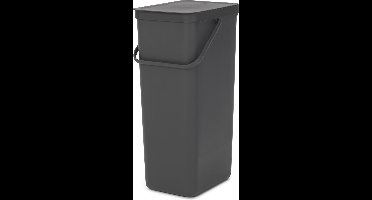 Brabantia Sort & Go Prullenbak - 40 liter - Dark Grey