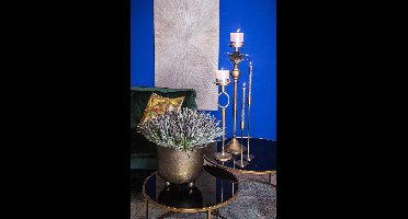 PTMD Donato Ronde Bloempot - H27 x Ø30,5 cm - Aluminium - Goud