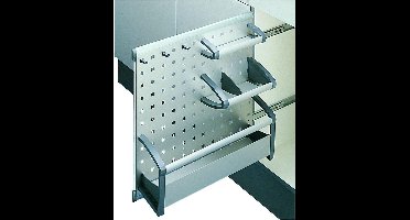 Hailo 3909 Accessoire inbouw opbergrekje voor flessen etc. Alu/Grijs