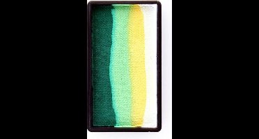 Splitcake wit-geel-lime-donker groen 28gram