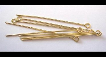 Kettelstift met Oog 45 mm Goudkleurig