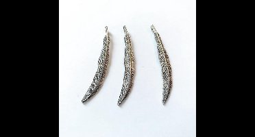 12419-1916 Metal Charms. Leaves. Platinum