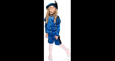 Pietje velours blauw/zwart Maat 116
