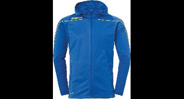 Uhlsport Stream 22 Trainingsjas Met Capuchon Kind Azuur Blauw-Limoen Geel Maat 164