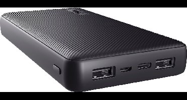 Trust Primo Powerbank - 20000 mAh – Snellader – Batterij Indicatie - USB A, USB C – Universele Powerbank – voor Samsung, Apple – 15 Watt - Zwart