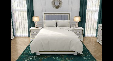 Zydante Swisstech Dekbedovertrek Set 200x200/220 + 2*60x70 cm - The Cotton Collection - Plain off white