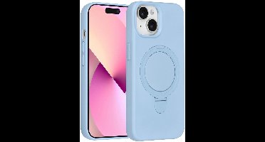 TUNIQ telefoonhoesje voor Apple iPhone 15 - MagSafe met ringstand - Babyblauw
