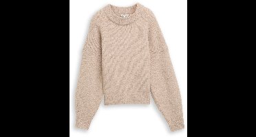 Tom Tailor Denim - Oversized gebreide trui - Maat XS - cosy beige melange