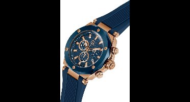 Gc Gc Legacy Chrono Silicone Quartz Chronograafhorloge Blauw Kast Gemaakt Van 100% Roestvrij Staal En Een Armband Van 100% Siliconen 44 Z18005G7MF, Z18006G7MF