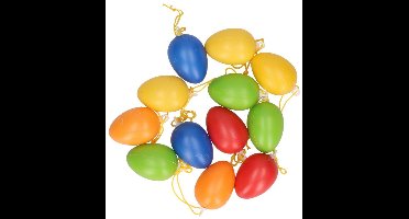 Cepewa Paaseieren - 48x stuks - 5 cm - kunststof - multicolor - pasen - paasdecoratie - paasversiering