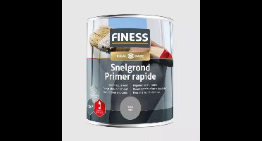 Finess Snelgrond - Grijs - Grondverf - 750 ml - Voor Hout en Metaal