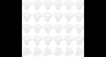 KARZO - Siliconen Ronde Klik 5 mm - 40 Stuks - Dikke Kop Beschermhoes voor 5-5,5 mm Gat - Wit