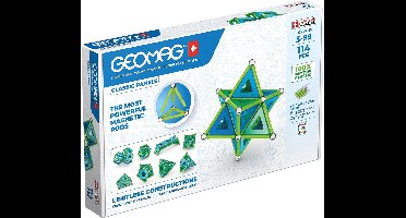 Geomag Classic Panels Green Line Recycled - Magnetisch Constructiespeelgoed - 114-delig - Vanaf 5 jaar