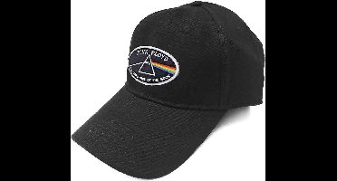Pink Floyd - The Dark Side Of The Moon White Border Baseball pet - Zwart