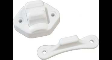 Deurvanger 2-delig Beweegbaar Wit 9mm