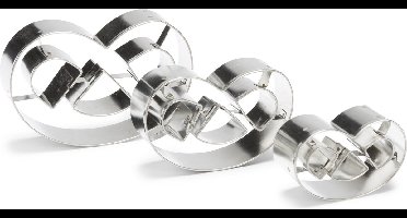 Patisse uitsteekvormen set - Krakelingen - RVS - 3 delig
