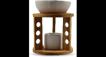 Geurbrander - Bamboo - Keramiek | Green Tree Aromabrander (11 x 14 cm)