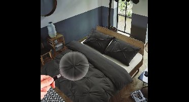 Zydante - Dekbedovertrek - Hotel Home Collection - Brighton - Antraciet / 200x140