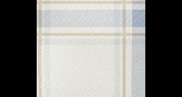 Dutch Wallcoverings Vliesbehang ruit - lichtblauw/wit