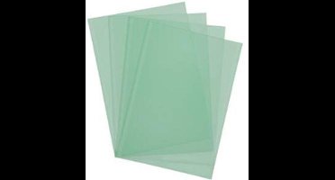 Schutbladen glass A4 -200 micron transparant / groen