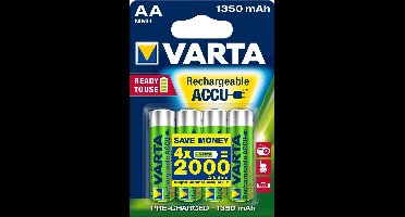 Varta Ready2Use HR06 1350 mAh Nikkel Metaal Hydride 1350mAh oplaadbare batterij/accu