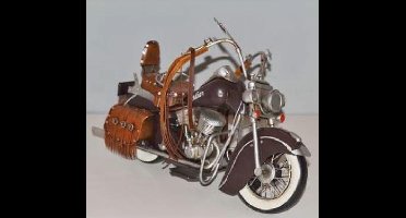Indian - blikken motor - jaren '40 - blik - lederen - tassen