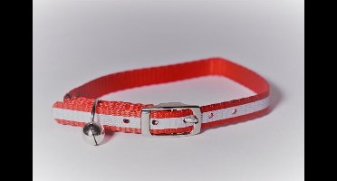 Kattenhalsbandje- reflecterende strip- rood-Animal King