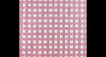 Dutch Wallcoverings Papierbehang ruitje - fuchsia/wit