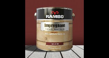 Rambo Impregneer Teakhout 1204 Bruin - 2,5 liter- Grondverf - Transparant - Buiten - Zijdemat -